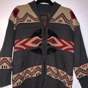 Small obey Southwest cardigan sweater.